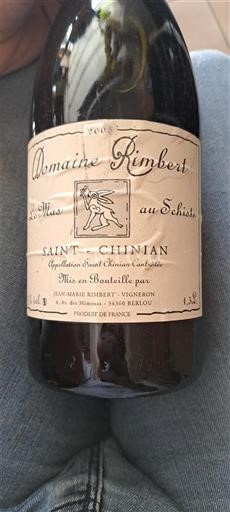 Languedoc Saint-Chinian Domaine Rimbert Les Travers de Marceau Schiste 2005