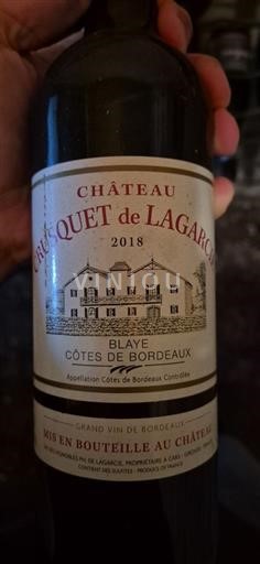 Bordeaux Blaye-côtes-de-bordeaux Château Brusquet de Lagarde 2018