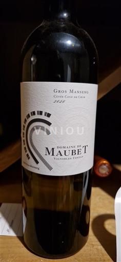 Sydväst Côtes de Gascogne Domaine Maubet Gros Manseng Côte de Crâs 2020