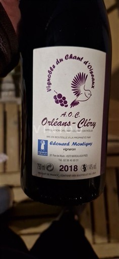 Thung lũng sông Loire Orléans-cléry Vignoble du Chant Oiseaux 2018