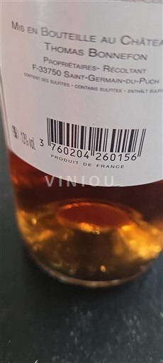 Burdeos Entre dos mares Château Thomas Bonnefon Sin añada