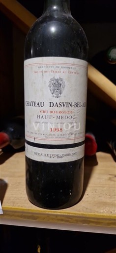 Bordeaux Haut-Médoc Cru Bourgeois Château Dasvin-Bel-Air 1998