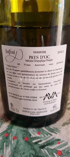 Languedoc et Roussillon Pays d'oc Vina Autran Infini 2023