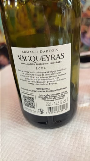Rhône-dalen Vacqueyras Armand Dartois 2024