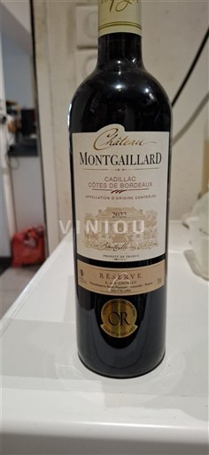 Vin Cadillac-côtes-de-bordeaux Château Montgaillard - Réserve - 2022 ...