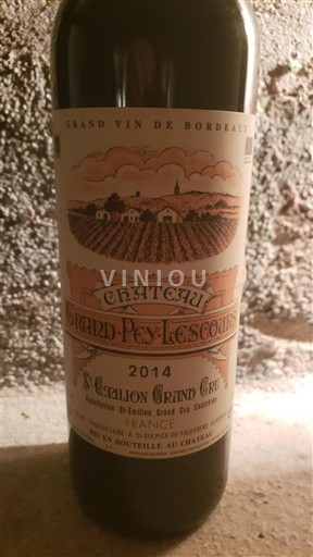 Bordeaux Saint-Émilion Grand Cru Grand Cru Château Grand-Pey Lescours 2014
