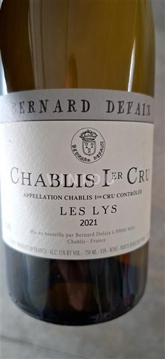 Borgoña No especificado Premier Cru Bernard Defaix Les Lys 2021