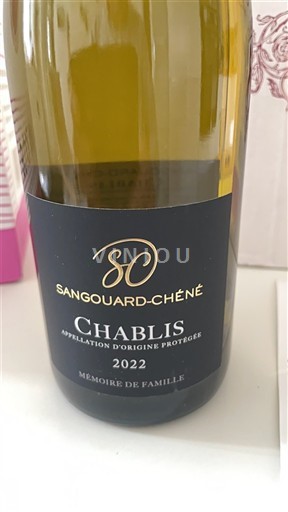 Burgundi Chablis Sangouard-Chéné Mémoire de Famille 2022