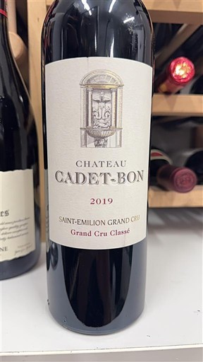 Вина Rouge sec Château Cadet-Bon 2019 Francuska Bordo Сент-Емилион Гранд Кру AOC