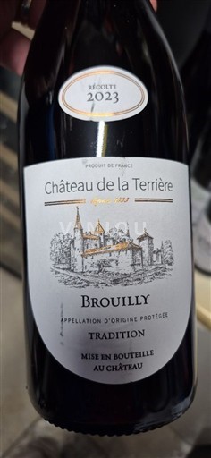 Beaujolais Brouilly Château La Terrière Tradition 2023