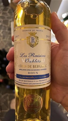 Sudoeste Côtes de Bergerac Les Raisins Oubliés 2017