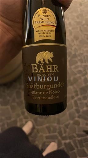 Pfalz Bähr Ungstein Spätburgunder Blanc de Noirs Beerenauslese 2018