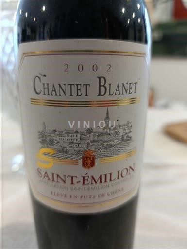 Bordeaux Saint-Émilion Chantet Blanet 2002