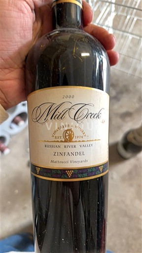 Vùng trồng nho được cấp phép California Russian River Valley Mill Creek Mattucci Vineyards 2000