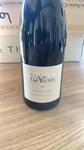 Roussillon Côtes du Roussillon Villages Domaine Gardiés Clos des Vignes 2022
