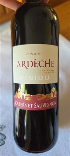 Alpe in reke Rona Ardeški vinogradni grici Saint-Étienne de Fontbellon Cabernet Sauvignon 2022