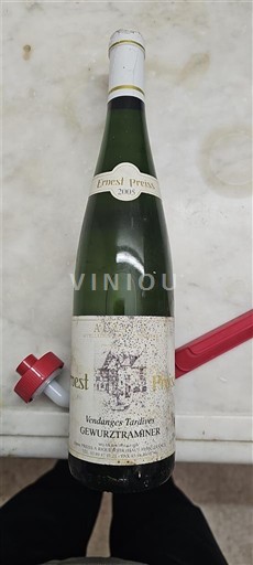 Alsácia Não especificado Vendanges Tardives Ernest Preiss GEWURZTRAMINER 2005