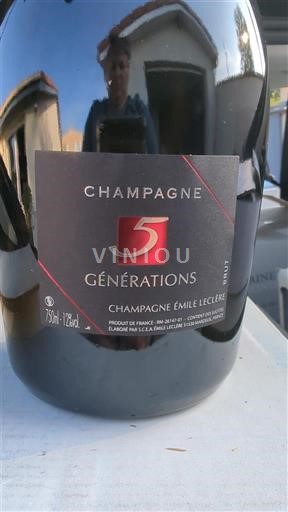 Champagne Šampanské Champagne Émile Leclère 5 Générations Neročník