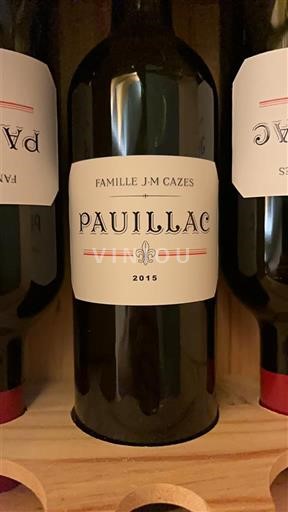 Bordeaux Pauillac Famille J-M Cazes 2015