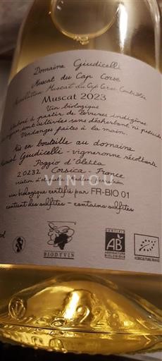 Corse Muscat-du-cap-corse Domaine Giudicelli 2023