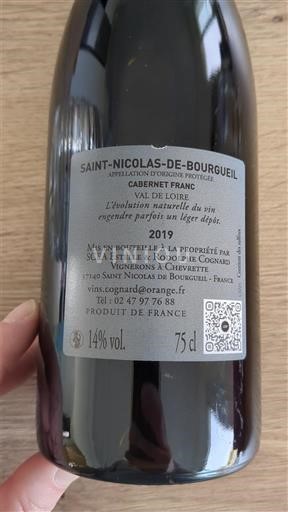 Údolí Loiry Saint-Nicolas-De-Bourgueil Estelle & Rodolphe Cognard 2019