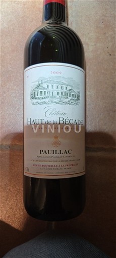 Bordeaux Pauillac Château Haut de la Bécade 2009