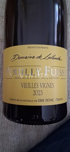 Bourgogne Pouilly-fuissé Domaine Lalande Vieilles Vignes 2023