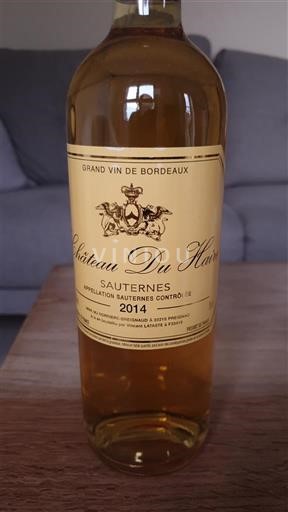 Bordeaux Sauternes Château Haire 2014