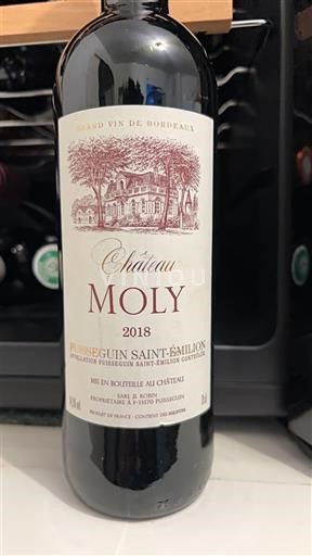 Bordéus Puisseguin-saint-émilion Château Moly 2018