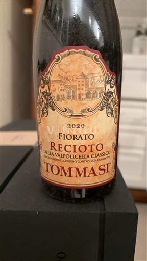 Vénétie Recioto della Valpolicella Tommasi Fiorato 2020