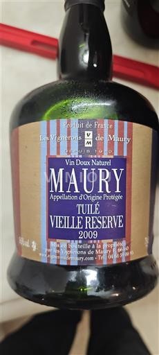 Roussillon Maury Les Vignerons de Maury Tuilé Vieille Réserve 2009