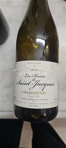 Burgundi Bourgogne Chardonnay Les Hauts de Saint Jacques 2021