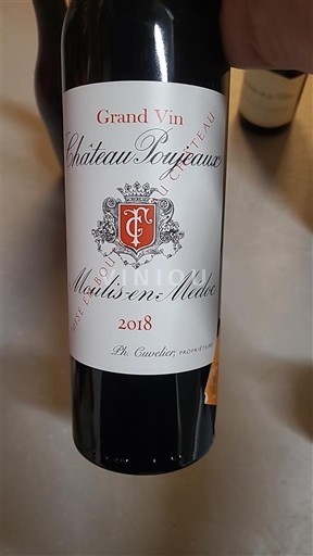 Bordeaux Moulis-en-Médoc Château Poujeaux Grand Vin 2018