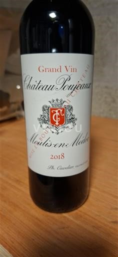 Bordeaux Moulis-en-Médoc Château Poujeaux Grand Vin 2018