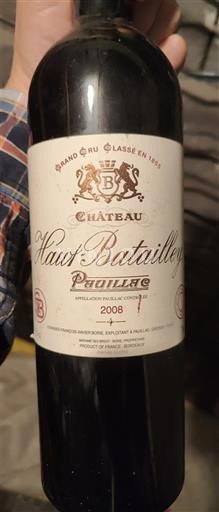 Burdeos Pauillac Grand Cru Château Haut-Batailley 2008