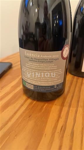 Roussillon Côtes du Roussillon Villages Essència Andante 2018