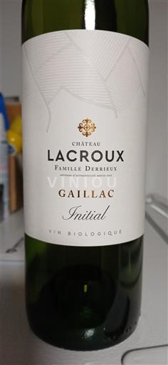Sydvestfrankrig Gaillac Château Lacroux Initial Ikke årgangsbestemt