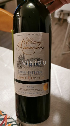 Bordeaux Saint-Estèphe Château Rémandine Prestige 2016