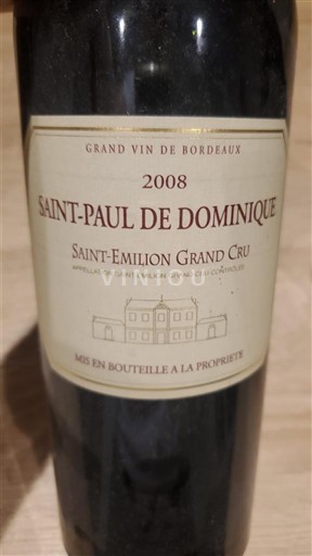 Bordeaux Saint-Émilion Grand Cru Grand Cru Saint-Paul de Dominique 2008