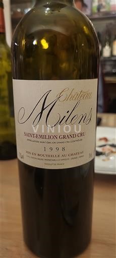 Bordeaux Saint-Émilion Grand Cru Château Milens 1998