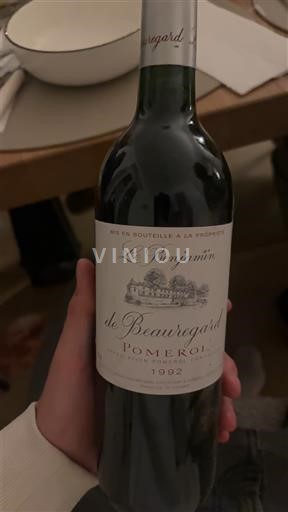 Bordeaux Pomerol Château Beauregard Le Benjamin 1992