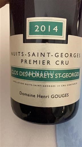 Borgoña Nuits-Saint-Georges Premier Cru Domaine Henri Gouges Clos des Porrets St-Georges 2014