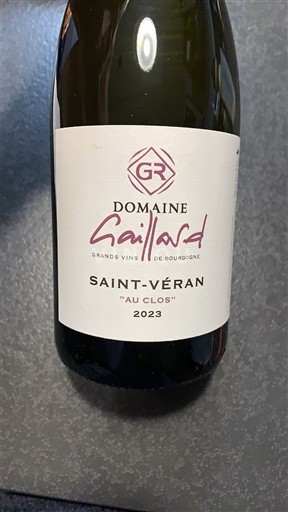 Bourgogne Saint-Véran Domaine Gaillard Au Clos 2023