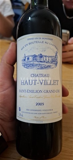 Bordeaux Saint-Émilion Grand Cru Grand Cru Château Haut-Villet 2005