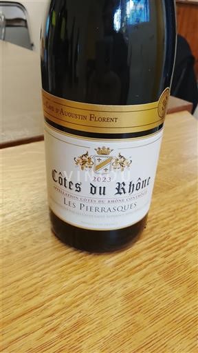 Weine Rouge sec Les Pierrasques Cave Augustin Florent 2023 Frankreich Rhônetal Côtes du Rhône AOC