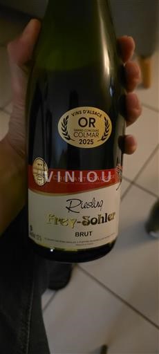 Vin Effervescent Blanc brut Riesling Frey-Sohler Non millésimé Ranska Alsace Alsace-kuohuviini AOC