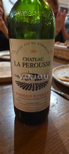 Bordeaux Bordeaux Supérieur Château La Perousse 1998