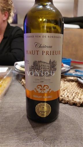 Burdeos Côtes-de-Bordeaux Château Haut Prieur 2019