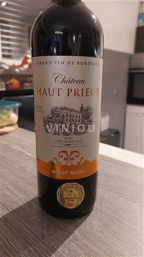 Bordeaux Côtes-de-Bordeaux Château Haut Prieur 2019