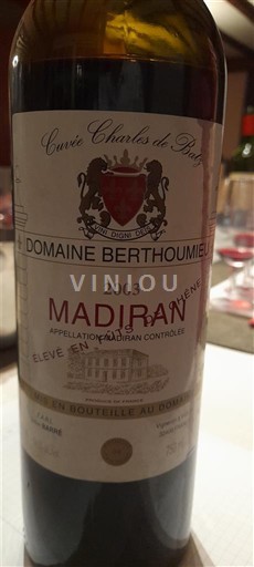 Tây Nam Madiran Domaine Berthoumieu Charles de Batz 2003
